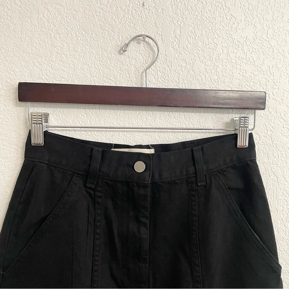 Mara Hoffman Womens Skirt Black Nakita Denim Midi Split Front Size 2 - Picture 4 of 11